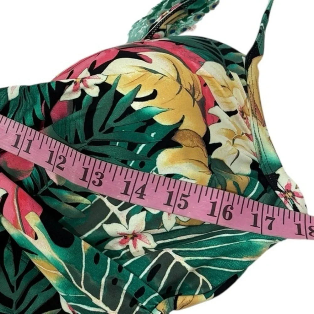 Coco Reef $156 Enrapture Underwire One Piece Swimsuit Passion Flower 36C L 12 - Picture 3 of 12